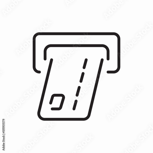 access card reader icon sign vector