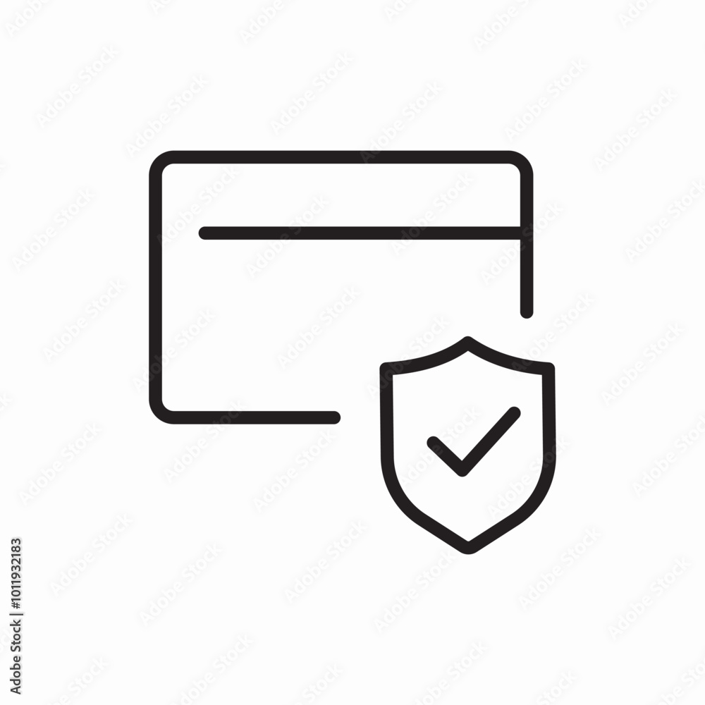 credit card protection icon sign vector credit card protection icon sign vector