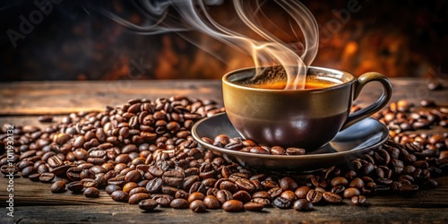 Enjoy National Coffee Day with a fresh cup of steaming coffee, surrounded by the rich aroma of freshly roasted coffee beans. Savor every delightful sip!