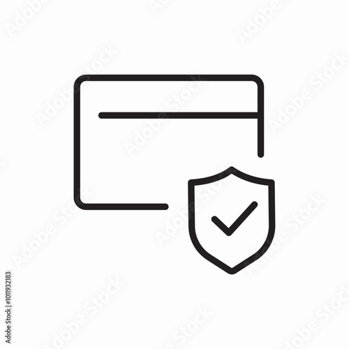 credit card protection icon sign vector