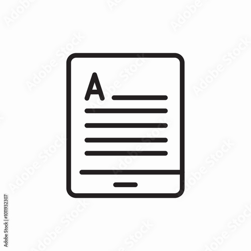 ebook reader icon sign vector