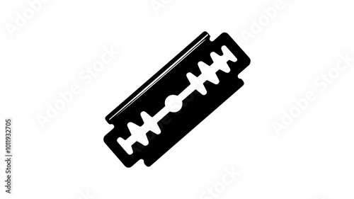Razor blade silhouette vector illustration.