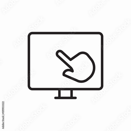 touch user interface icon sign vector