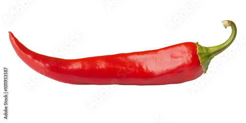 Set of a hot red chili pepper, isolated on a transparent background.