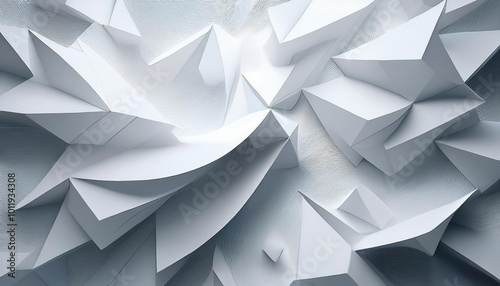 White blocks pattern background - geometric, textured White Geometric Shapes in Abstract Design