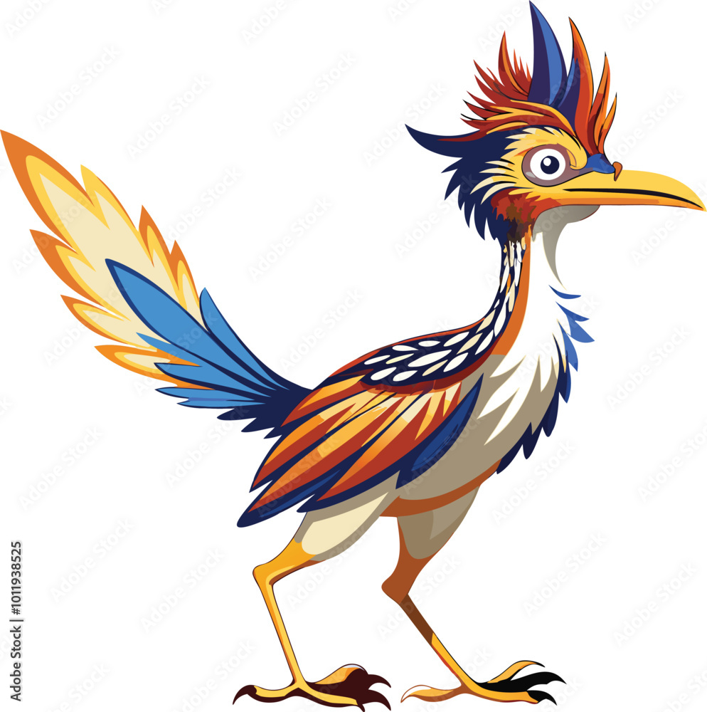 Obraz premium roadrunner vector illustration silhouette image icon