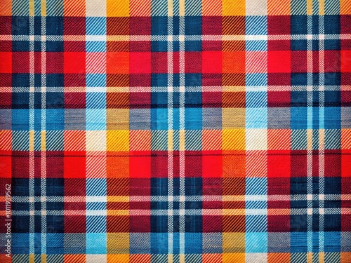 Close-up of a modern check pattern with flat design elements in a contemporary style and colors