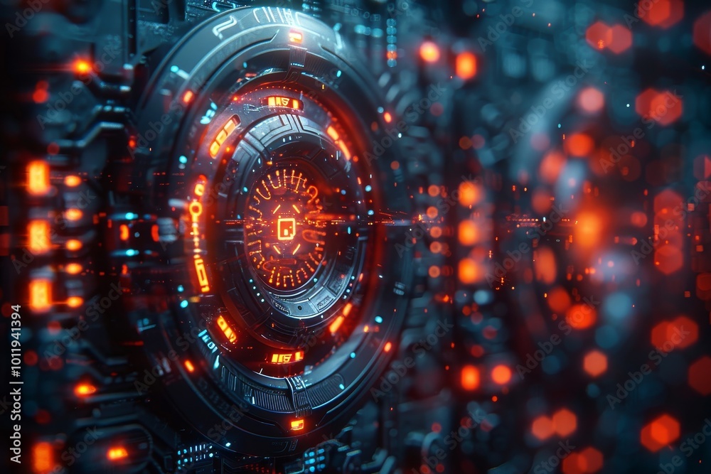 Obraz premium Business cybersecurity safeguarding online data and document privacy with advanced tech