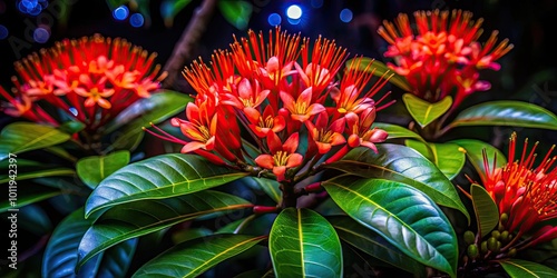 Close-up of Archidendron pauciflorum Leaves and Flowers in Natural Habitat Showcasing Unique Features photo