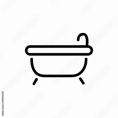 bath with shower icon sign vector