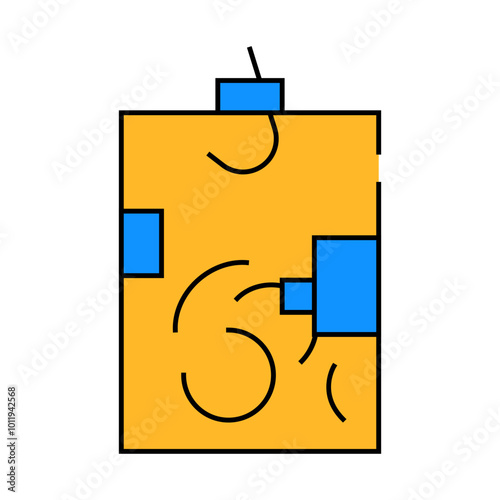 ballot box line icon vector. ballot box sign. isolated symbol illustration