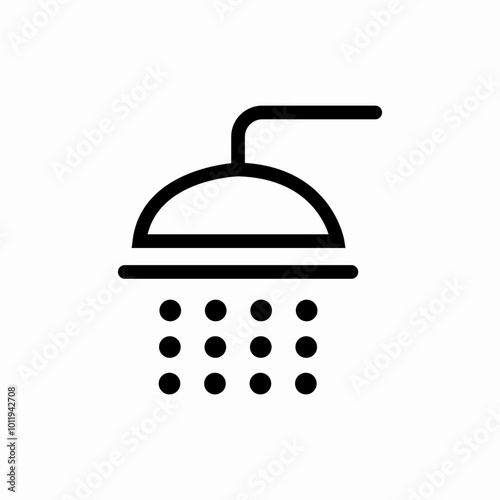 ceiling shower icon sign vector