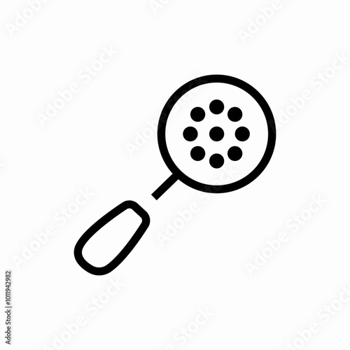 slotted spoon icon sign vector