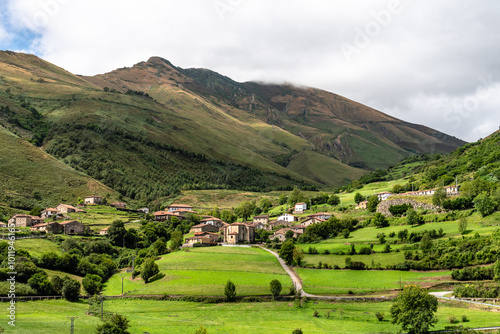 Scenic view of Tudanca, a traditional small village in Cantabria in Saja-Nansa region.