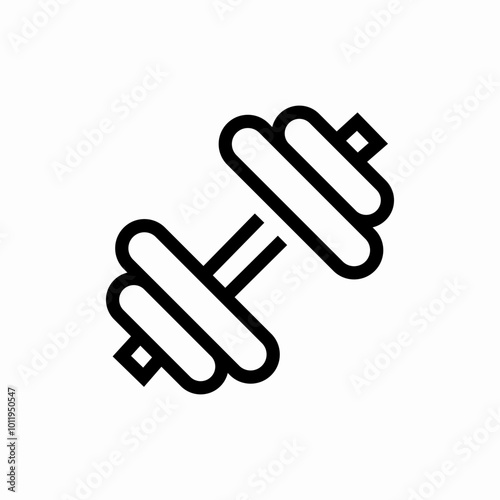 dumbbell in the gym icon sign vector