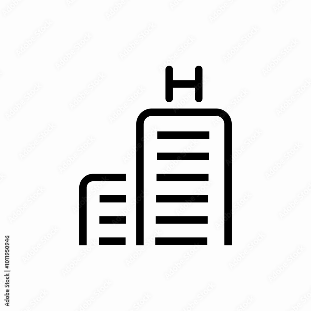 medical building icon sign vector medical building icon sign vector