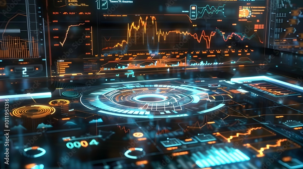 Holographic Financial Interface with Real Time Market Dashboard and Predictive Analytics Holographic Financial Interface with Real Time Market Dashboard and Predictive Analytics
