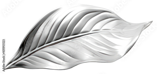 PNG Silver leaf shiny white. photo