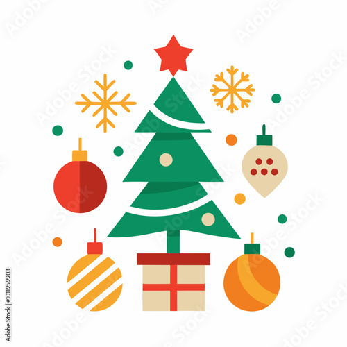 Christmas elements for design vector illustration