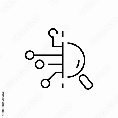 magnifier electronic icon sign vector