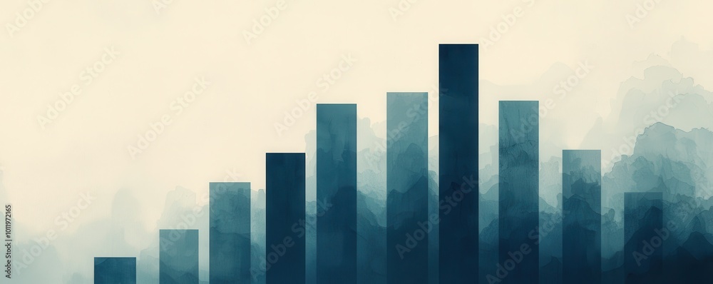 A minimalist abstract image depicting a series of vertical bars in varying heights, representing growth or data trends against a soft background. A minimalist abstract image depicting a series of vertical bars in varying heights, representing growth or data trends against a soft background.