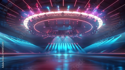 Futuristic Stadium Harnessing from Music Concerts to Power the Event photo