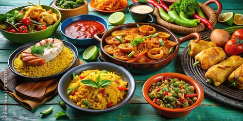 Colorful and Flavorful Puerto Rican Dishes Showcasing Traditional Cuisine and Culinary Heritage