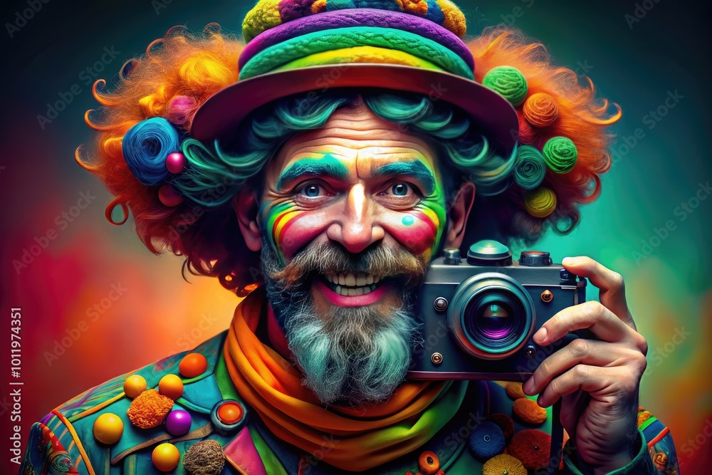 Fototapeta premium Colorful and Playful Character Inspired by Classic Video Games with a Fun and Whimsical Design