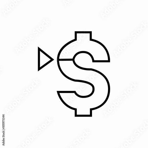 dollar value icon sign vector