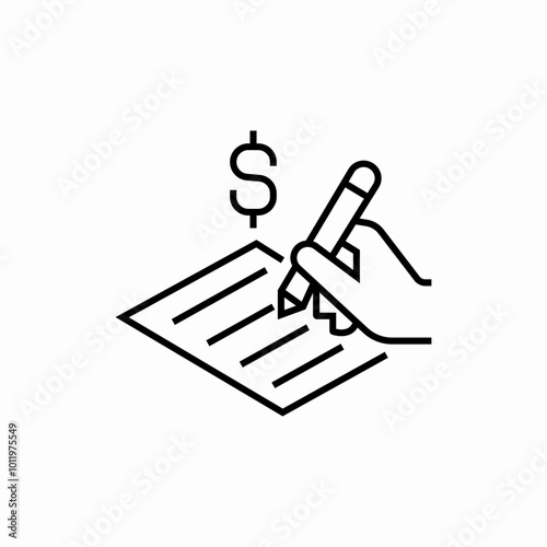 loan underwriting icon sign vector