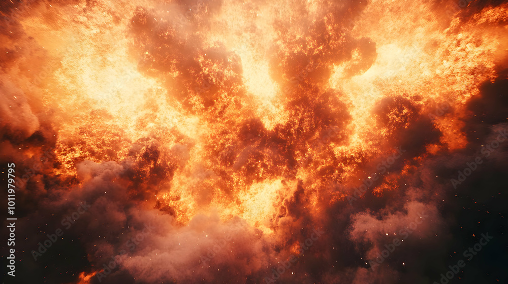 Fiery Explosion Abstract Background Fiery Explosion Abstract Background