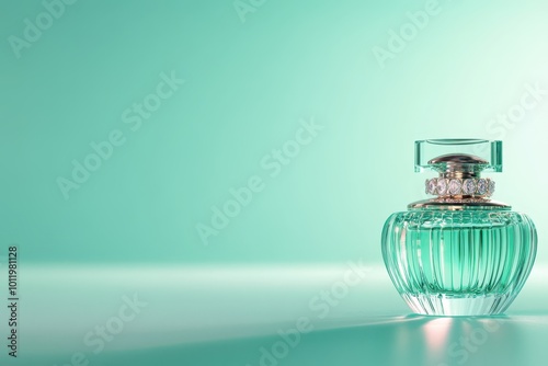 a bottle of perfume on a table