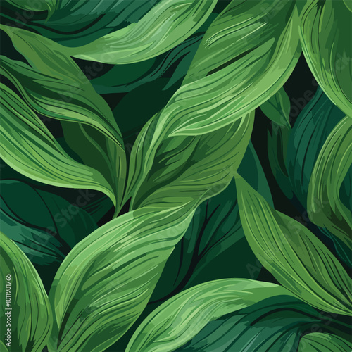 leaves of Spathiphyllum cannifolium, abstract green texture