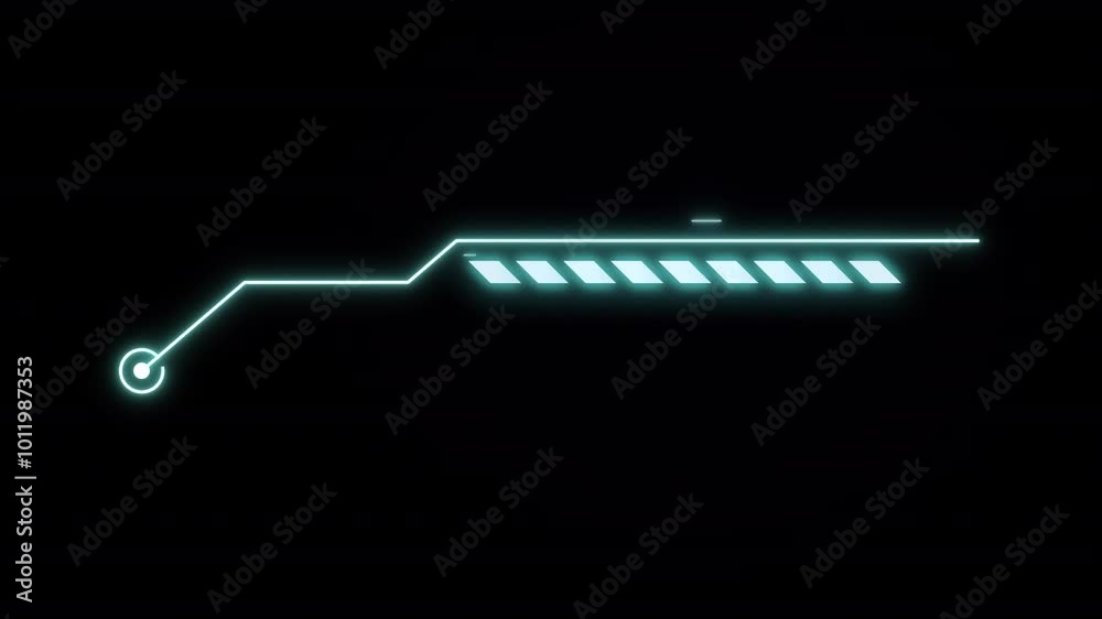 Neon HUD Elements On Alpha