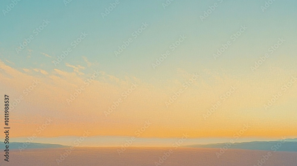 Dawn breaks gently painting the sky in pale lavender as soft colors blend over the horizon