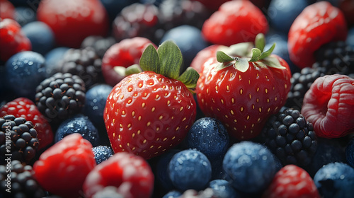 Closeup of Fresh Berries - Photo