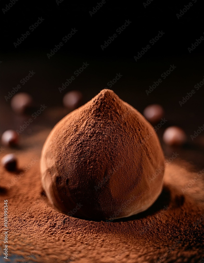 Chocolate truffle dusted with cocoa Chocolate truffle dusted with cocoa