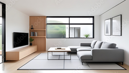 japandi minimalist modern living room