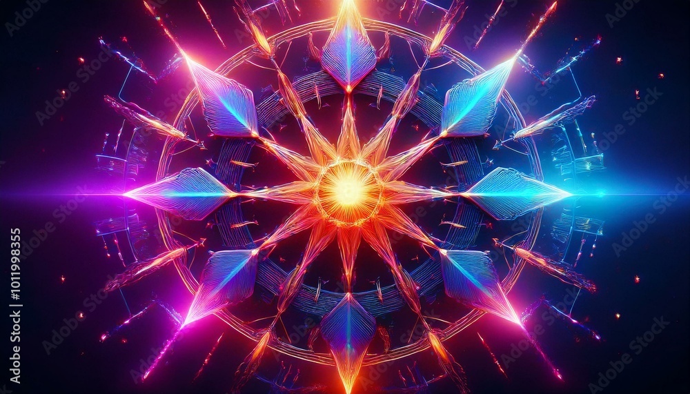 Fototapeta premium Neon lights abstract art