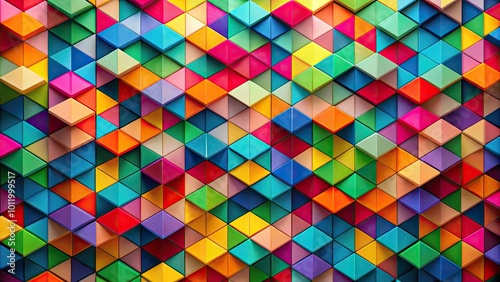 Colorful Geometric Pixel Pattern for Backgrounds, Textures, and Digital Designs in Vibrant Hues