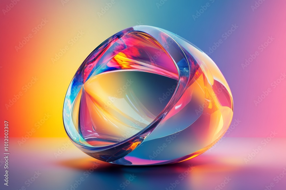 Iridescent background crystal glass abstract shape Iridescent background crystal glass abstract shape