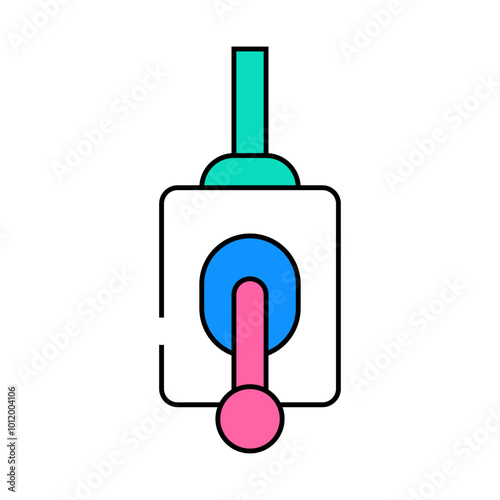 control lever line icon vector. control lever sign. isolated symbol illustration