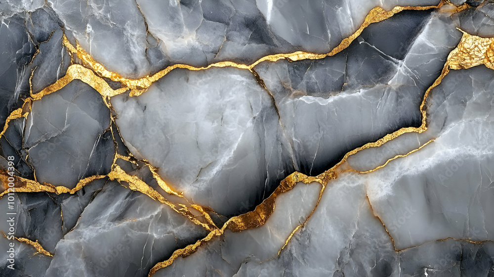 Fototapeta premium Gray and Gold Marble Texture Background
