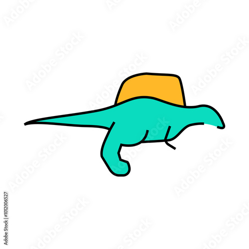 spinosaurus dinosaur line icon vector. spinosaurus dinosaur sign. isolated symbol illustration