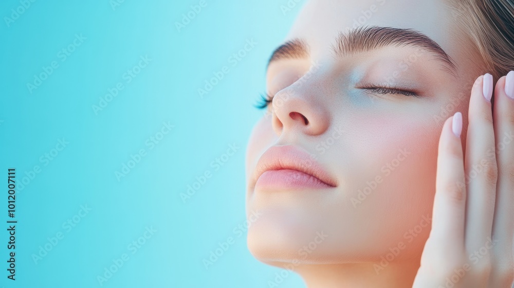 A woman meditating with her eyes closed, visualizing her future goals and aspirations, representing the power of intention and focus. A woman meditating with her eyes closed, visualizing her future goals and aspirations, representing the power of intention and focus.