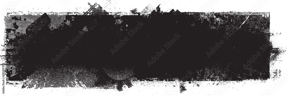 Fototapeta premium Brush paint .Grunge Paint Roller . Vector brush Stroke . Distressed banner . Black stripe with rough edges. paintbrush design element . Gradient brush . Bulge line . Distress textured stroke