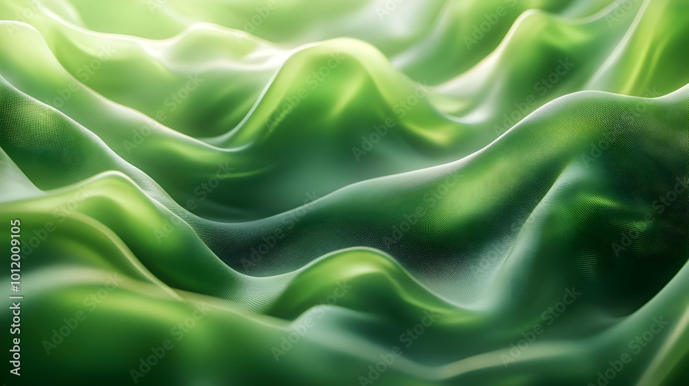Abstract Green 3D Wavy Texture Background Abstract Green 3D Wavy Texture Background
