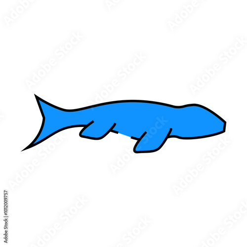 mosasaurus dinosaur line icon vector. mosasaurus dinosaur sign. isolated symbol illustration