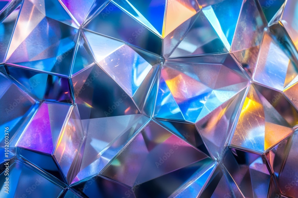 Iridescent background crystal glass abstract shape Iridescent background crystal glass abstract shape