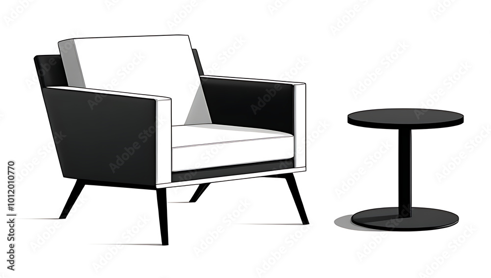 Fototapeta premium armchair side table